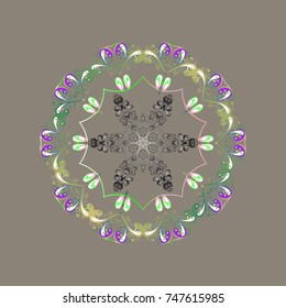 Nice snowflake icon. Simple illustration of nice snowflake icon for web. Vector illustration. Isolated cute snowflakes on colorful background.