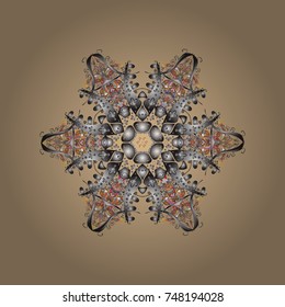Nice snowflake icon. Simple illustration of nice snowflake icon for web. Vector illustration. Isolated cute snowflakes on colorful background.