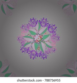 Nice snowflake icon. Simple illustration of nice snowflake icon for web. Vector illustration. Isolated cute snowflakes on colorful background.