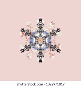 Nice snowflake icon. Vector illustration. Isolated cute snowflakes on colorful background. Simple illustration of nice snowflake icon for web.