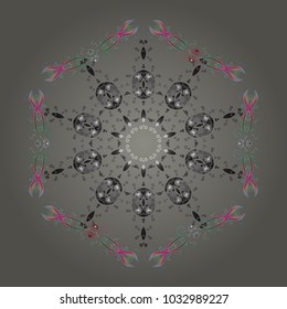 Nice snowflake icon. Vector illustration. Isolated cute snowflakes on colorful background. Simple illustration of nice snowflake icon for web.