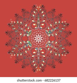 Nice snowflake icon. Vector illustration. Isolated cute snowflakes on colorful background. Simple illustration of nice snowflake icon for web.