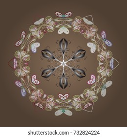 Nice snowflake icon. Vector illustration. Isolated cute snowflakes on colorful background. Simple illustration of nice snowflake icon for web.