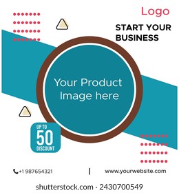 nice Social media post design template Editable minimal design banner template. Black and yellow background color with beautiful squire shape. Suitable for social media post and web internet ads.