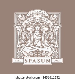 Nice spa logo vintage vector