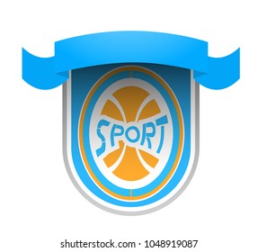 nice sport ribbon emblem