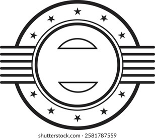 nice sporty mechanical hero style emblem medal bagde vector line art graphic symbol design element