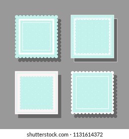 Nice square frame with frills and polka dots. Great for photos, cards, tags, invitations, announcement.