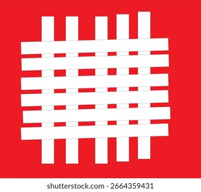 bom design do pau no fundo vermelho 