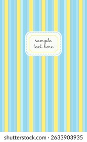 Nice striped background design with frame. Vector illustration.