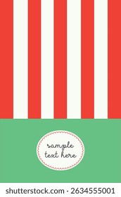 Nice striped background design with frame. Vector illustration.