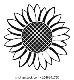 Nice sunflower icon. Simple illustration of nice sunflower vector icon for web