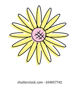nice sunflower with petals