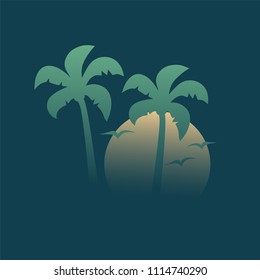 Nice sunset illustration