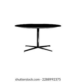 Nice Table silhouettes vector Design. Black illustration.
