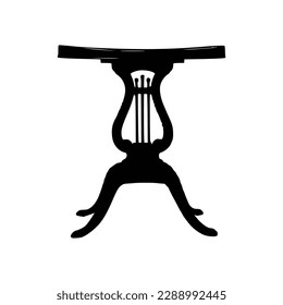 Nice Table silhouettes vector Design. Black illustration.