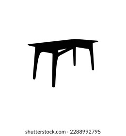 Nice Table silhouettes vector Design. Black illustration.