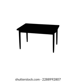 Nice Table silhouettes vector Design. Black illustration.