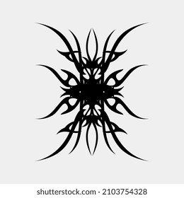 nice tattoo tribal motif vector illustration for muscular man