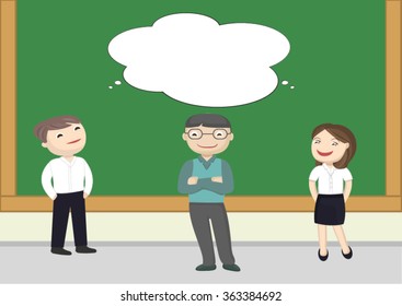 nice teacher and students are in the classroom