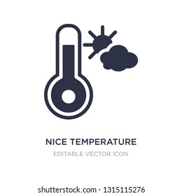 nice temperature icon on white background. Simple element illustration from Weather concept. nice temperature icon symbol design.
