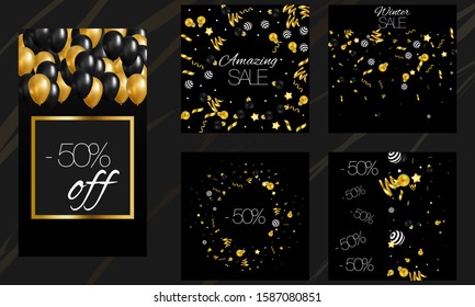 Nice template background. Template background. Post for social media. Stories design layout. Trendy editable template. Christmas coupon.