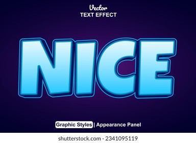 nice text effect with blue graphic style and editable.