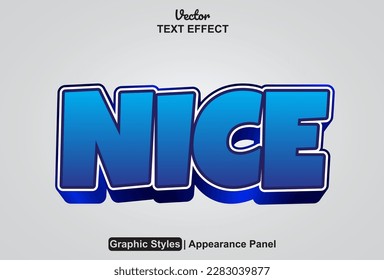 nice text effect with editable blue color graphic style