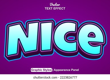 nice text effect with graphic style and editable