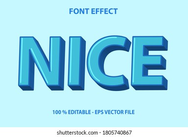 "nice" Texteffekt. Modernes Schriftdesign für Banner, Aufkleber