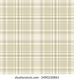 Nice textile plaid pattern, repeating vector texture background. Italian seamless check fabric tartan in light and white colors palette.
