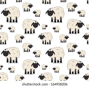 Nice texture of cartoon sheeps