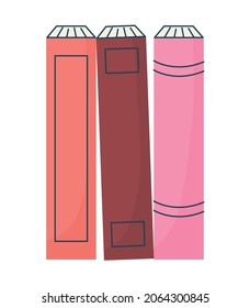 schöne drei Bücher auf Weiß
