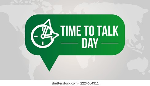Nice Time To Talk Day Background Banner Illustration 