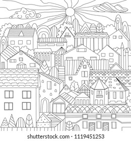 nice town for your coloring book