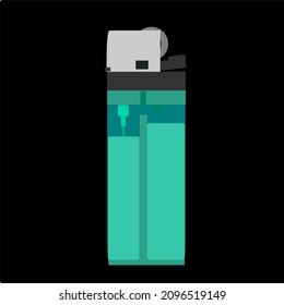 ilustración del encendedor de gas de relleno azul transparente