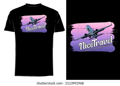 Schönes Reise-Vektor-T-Shirt mock up Retro-Vintage