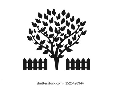 Nice tree icon vector, natural tree vector isolated on white background 