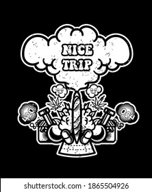 Nice trip vector illustration for print