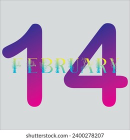 A nice t-shirt design," 14 FEBRUARY".