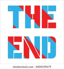 A nice t-shirt design," THE END".