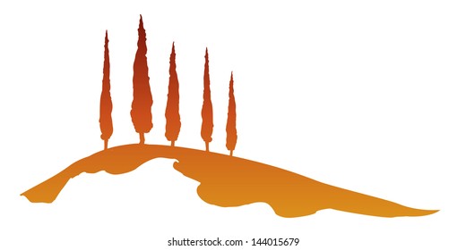 A nice Tuscany graphic with some trees