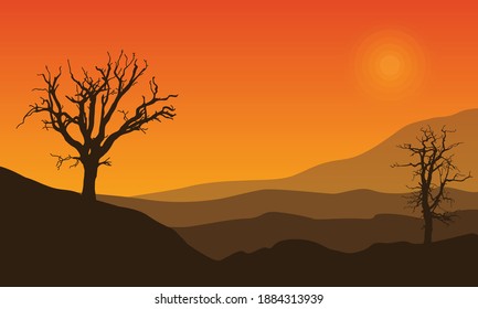 Nice twilight scenery in the afternoon bright. City vector