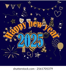 it is a nice typography of new year 2025