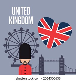 nice uk illustration with items