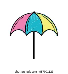 nice umbrella open to protect of sun