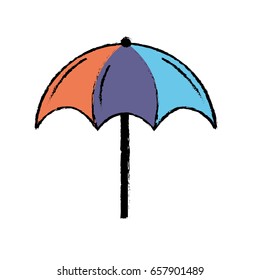 nice umbrella open to protect of sun