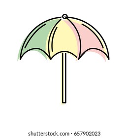 nice umbrella open to protect of sun