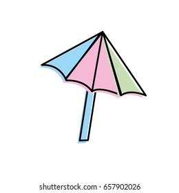 nice umbrella open to protect of sun