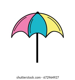 nice umbrella open to protect of sun